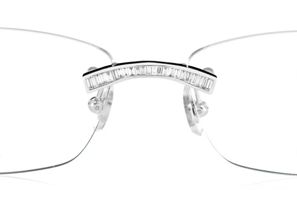 Cartier Glasses Iced Out Diamonds Rimless - 1.62ctw - White Gold