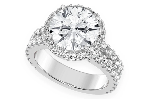 Sphinx - 3.00ct Round Diamond Halo - Diamond Engagement Ring - All Natural
