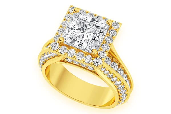 Monst - 2.00ctw Princess Cut Solitaire - Diamond Engagement Ring - All Natural