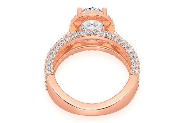 Triplex - 2.00ct Oval Solitaire - Diamond Engagement Ring - All Natural