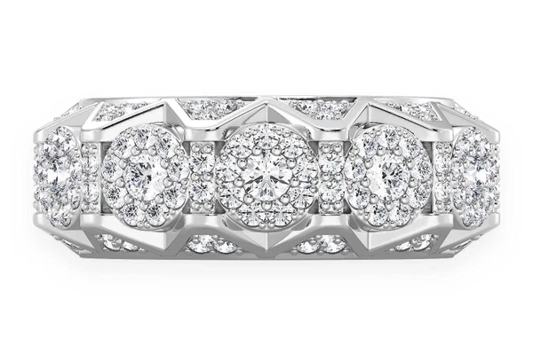 Pyramid Deluxe Diamond Ring 14k Solid Gold 1.30ctw