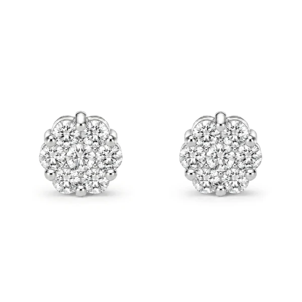 Flower Stud Earrings 14k   0.25ctw