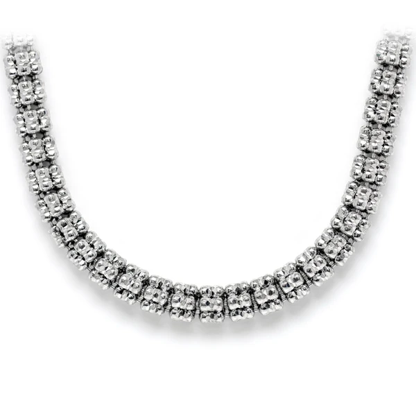5MM Sterling Silver Triangular Diamond-Cut Tube Chain
