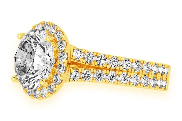 Sphinx - 3.00ct Round Diamond Halo - Diamond Engagement Ring - All Natural