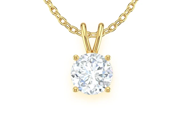 0.50ct Round Solitaire Diamond Pendant 14k Solid Gold