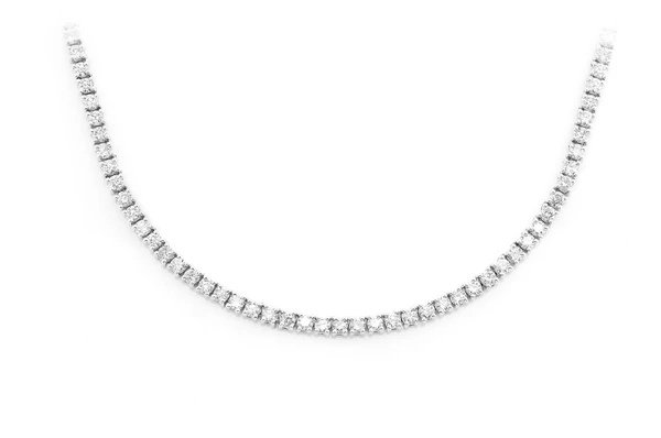2pt Prong Set Tennis Necklace 14k Solid Gold 5.50ctw