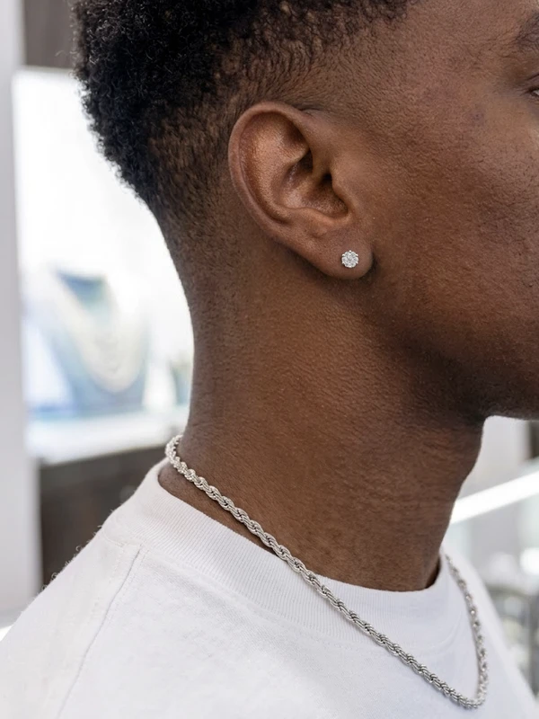 Flower Stud Earrings 14k   0.50ctw
