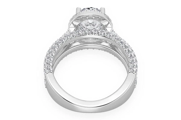 Triplex - 2.00ct Oval Solitaire - Diamond Engagement Ring - All Natural