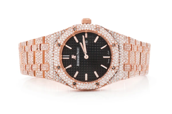 Audemars Piguet Royal Oak 33MM 18k Rose Gold - Fully Iced Out