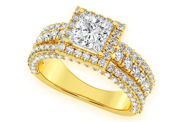 Tripp - 1.00ct Princess Diamond Engagement Ring 14k Solid Gold
