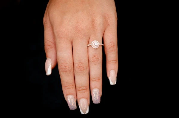 0.50ctw Single Band Flower Diamond Engagement Ring - All Natural