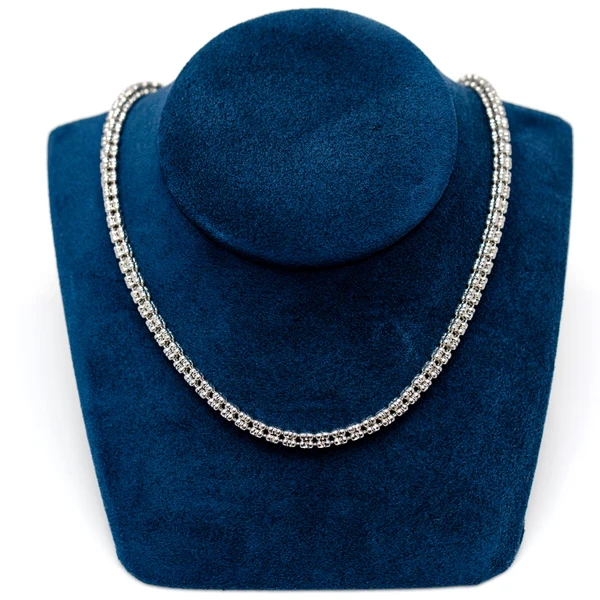 4.5MM Sterling Silver Triangular Diamond-Cut Tube Chain