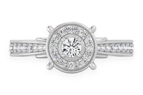 .50ctw - Round Halo - Diamond Engagement Ring - All Natural