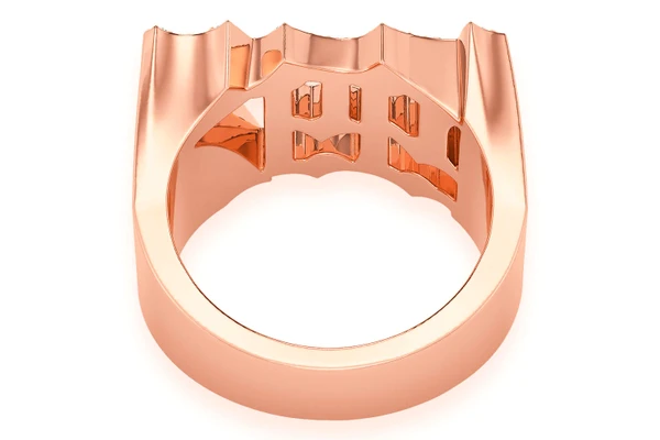 Custom Date Of Birth Diamond Ring 14k Solid Gold 0.60ctw