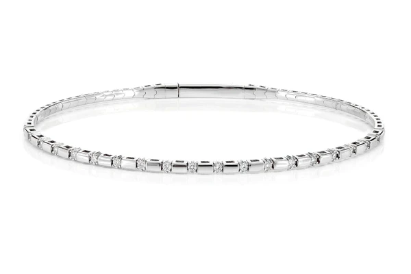 Rectangle Bar And Diamond Bracelet 14k Solid Gold 0.50ctw 