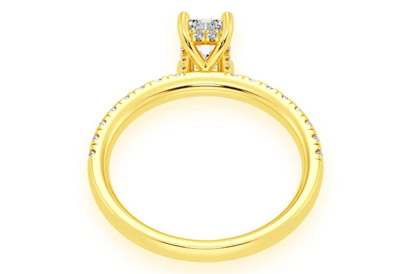 Thinn - 0.75ct Emerald Cut Solitaire - Diamond Engagement Ring - All Natural
