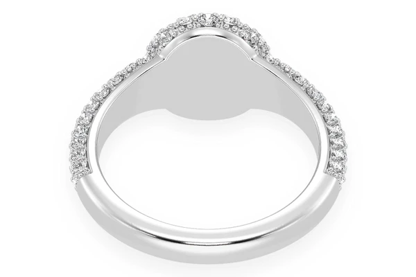 Dome Diamond Ring 14k Solid Gold 0.90ctw