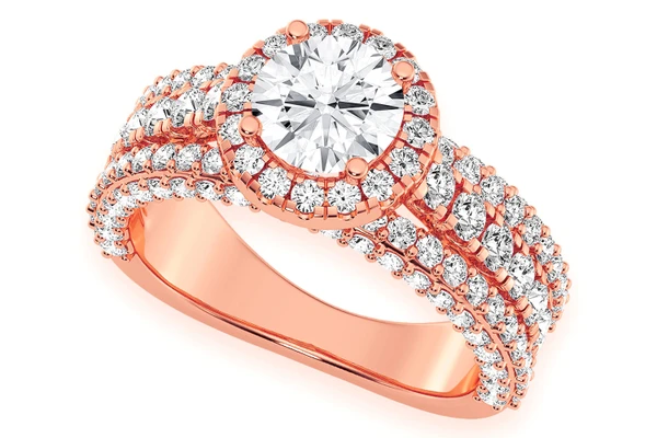 Tripp - 1.00ct Round Diamond Engagement Ring 14k Solid Gold