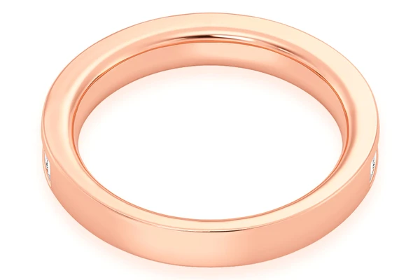 Baguette Channel Diamond Ring 14k Solid Gold 0.85ctw