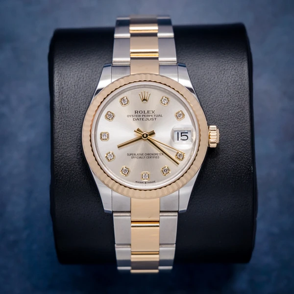 Rolex Datejust 31MM (278273) - Steel & Yellow Gold - Silver Diamond Dial - Oyster Brac - 2020 Card+wt & Box