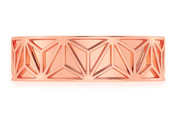 Icebox Facet Eternity Ring 14k Solid Gold