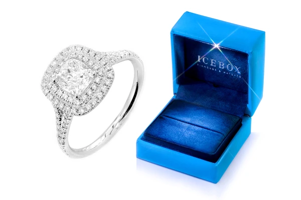 .75ct Cushion Solitaire - Double Halo - Diamond Engagement Ring - All Natural