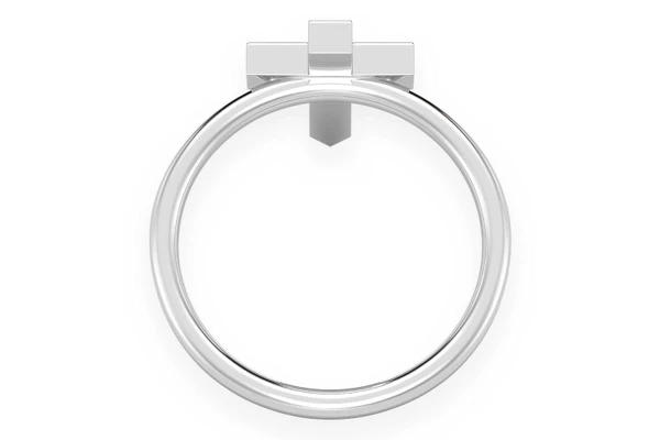 Cross Point Diamond Ring 14k Solid Gold 0.10ctw