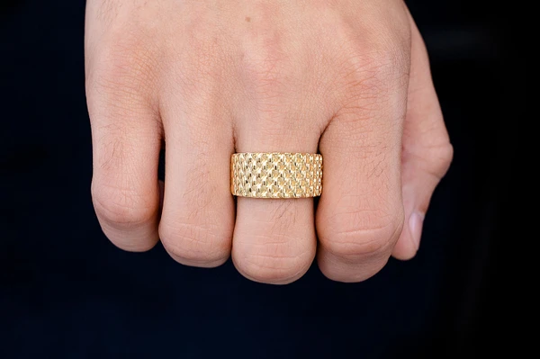 Dragon Scales Ring 14k Solid Gold