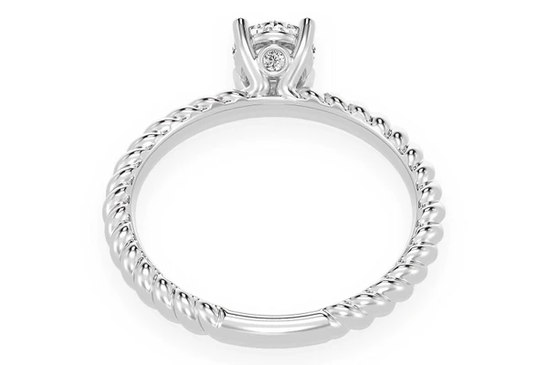 .50ct Round Solitaire - Twist Band - Diamond Engagement Ring - All Natural
