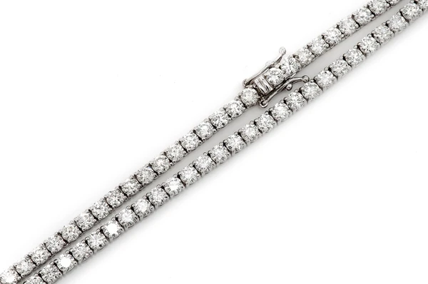  12pt Prong Set Diamond Tennis Necklace 14k Solid Gold 20.00ctw