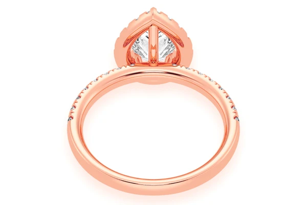 Thav - 0.75ct Solitaire Pear Shape Halo - Diamond Engagement Ring - All Natural - Help