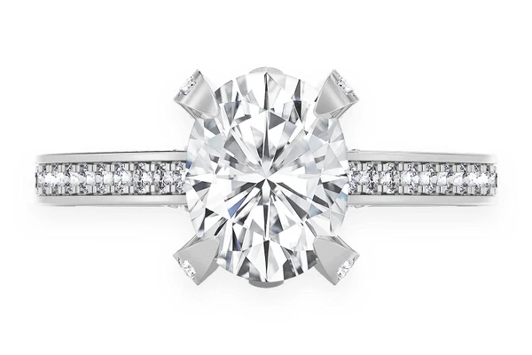 Chant - 2.00ct Oval Solitaire - Knife Edge - Diamond Engagement Ring - All Natural
