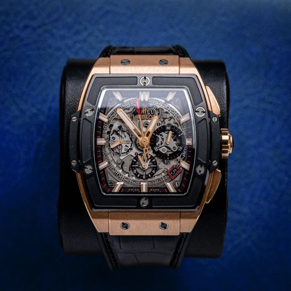 Hublot Spirit Of Big Bang Skeleton 18kr Black Strap My2019 - Wc