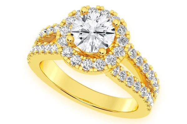 Sphinx - 1.00ct Round Solitaire - Two Row Split - Diamond Engagement Ring - All Natural