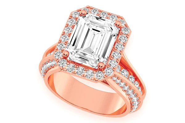 Monst - 3.00ct Emerald - Diamond Engagement Ring - All Natural