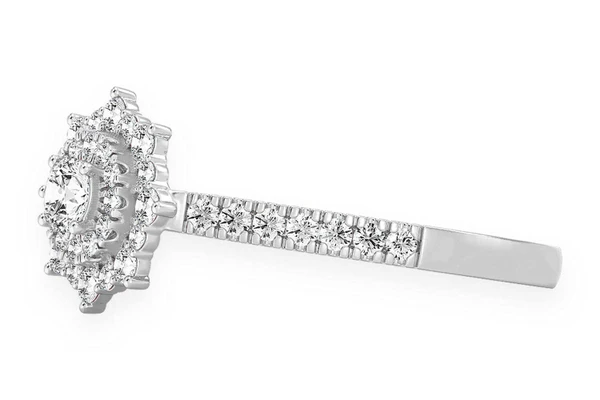 0.50ctw - Pointed Round Diamond Ring - Diamond Engagement Ring - All Natural