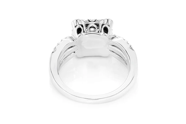 0.75ctw - Two Tier Fancy - Diamond Engagement Ring - All Natural