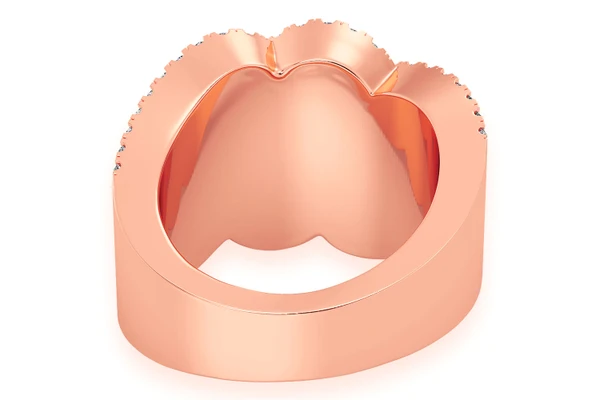 Wave Baguette Diamond Ring 14k Solid Gold 4.25ctw