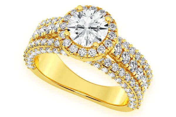Tripp - 1.00ct Round Diamond Engagement Ring 14k Solid Gold