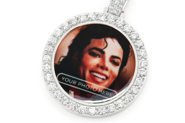 Picture Frame Memory Diamond Pendant 14k Solid Gold 2.75ctw