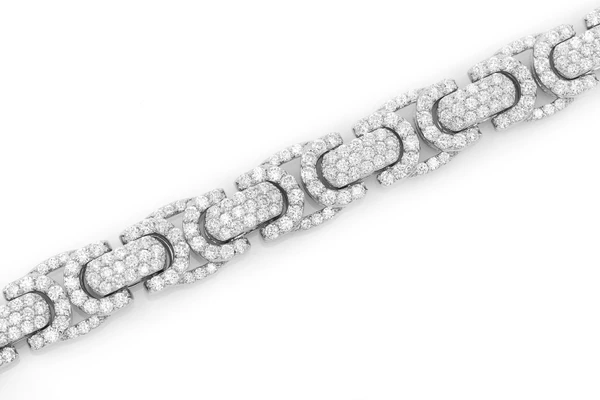 Byzantine Link Diamond Bracelet 14k Solid Gold 10.00ctw