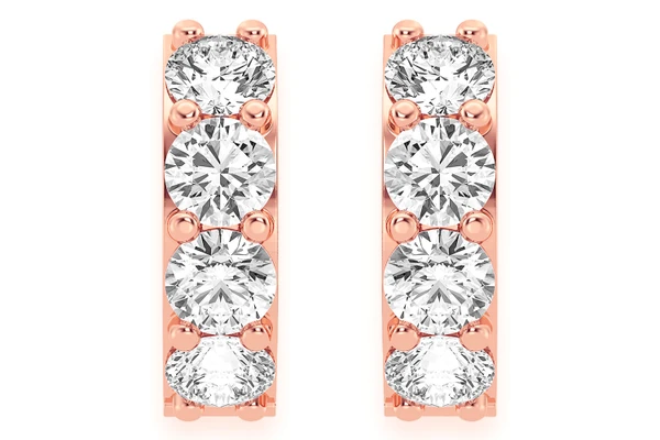 Diamond Huggie Hoops Solid Gold 14k 0.50ctw