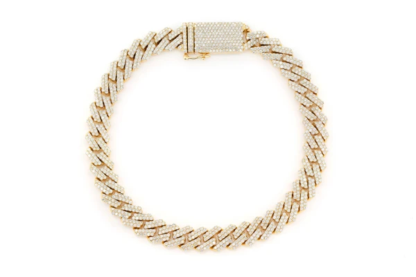 9MM Raised Miami Cuban Link Diamond Bracelet 14k Solid Gold 5.50ctw