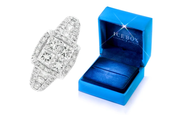 2.00ctw - Quad Halo - Diamond Engagement Ring - All Natural