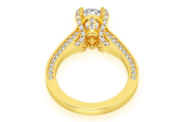 Chant - 2.00ct Oval Solitaire - Knife Edge - Diamond Engagement Ring - All Natural
