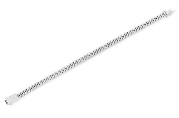 4MM Miami Cuban Diamond Bracelet 14k Solid Gold 1.50ctw