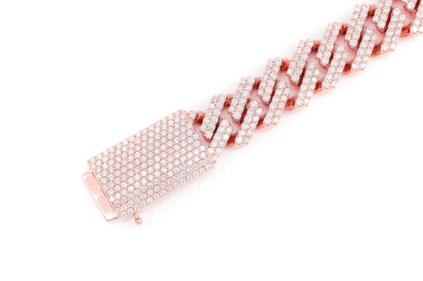 14MM Raised Miami Cuban Diamond Bracelet 14k Solid Gold 11.25ctw