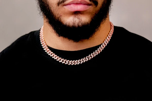 9MM Raised Miami Cuban Diamond Necklace 14k Solid Gold 13.00ctw