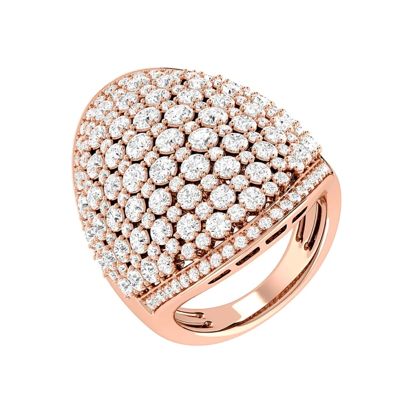 Oval Diamond Cocktail Ring 14k Solid Gold 3.50ctw