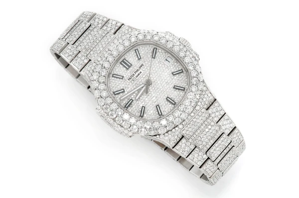 Patek Philippe Nautilus 40MM Steel (5711) - 24.80ctw Fully Iced Out